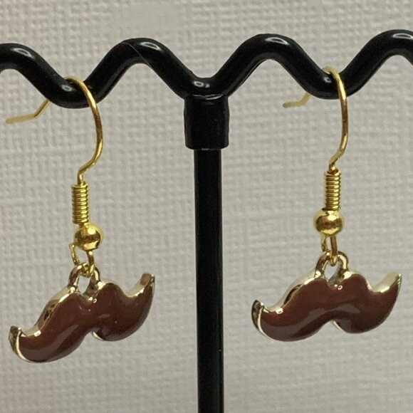 Mustache Earring, Taco Tuesday Earring, Gift Idea, Cinco De Mayo Earring - Picture 3 of 5